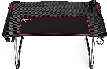 Amazon.co.jp: VSHARKER ゲーミングデスク 幅120cm奥行63cm高さ